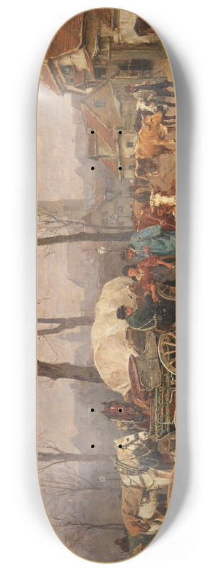 Karl Stuhlmller - Herbstlicher Viehmarkt 8.25 inch art skate deck