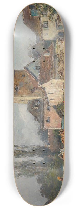 Karl Stuhlmller - Sommerlicher Markttag 8.25 inch art skate deck