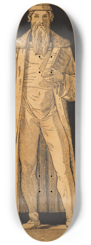 Andreas Flinch - Johannes Guttenberg 8.25 inch art skate deck