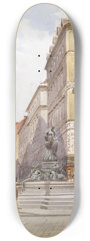 Karl Wenzel Zajicek - Donnerbrunnen am Neuen Markt 8.25 inch art skate deck