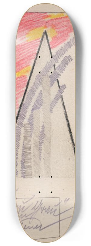 Karl Wiener - Aufbau in Grau 8.25 inch art skate deck