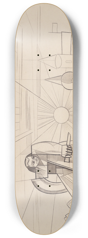 Karl Wiener - Auf der Flucht verstorben 8.25 inch art skate deck