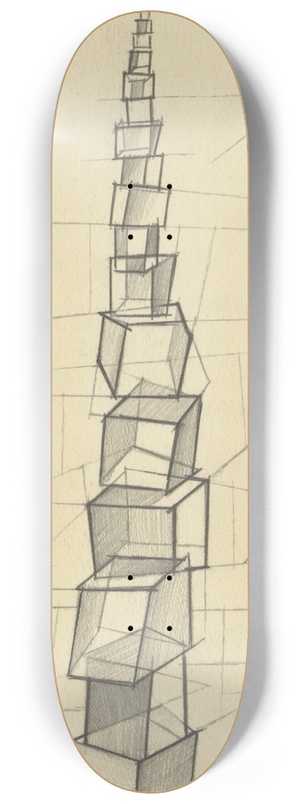 Karl Wiener - Die Wrfelsule 8.25 inch art skate deck