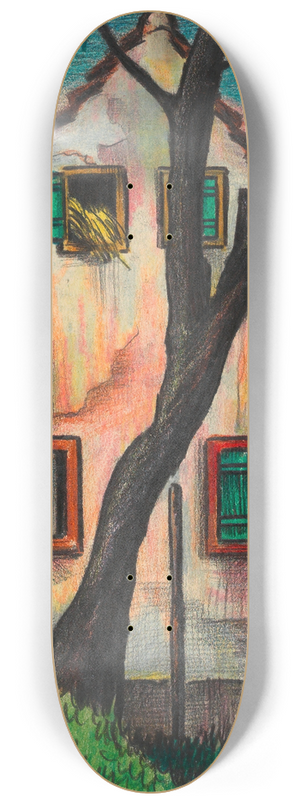 Karl Wiener - Haus im Abend 8.25 inch art skate deck