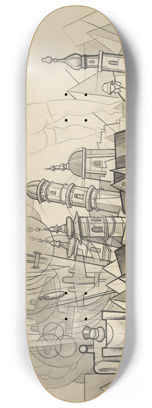 Karl Wiener - Kriegsgroteske mit Selbstbildnis 8.25 inch art skate deck