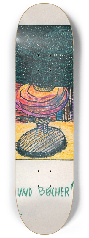 Karl Wiener - Lampe und Bcher 8.25 inch art skate deck