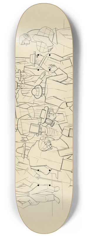 Karl Wiener - Ohne Titel (Passanten) 8.25 inch art skate deck