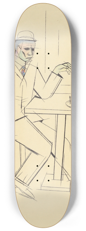 Karl Wiener - Ohne Titel (rauchender Mann) 8.25 inch art skate deck