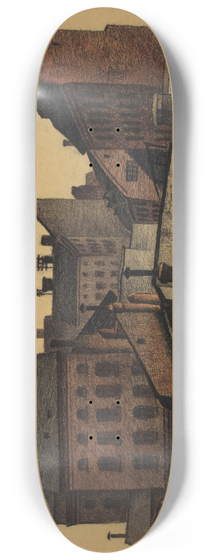 Karl Wiener - Ohne Titel (Stadthuser, Wien) 8.25 inch art skate deck