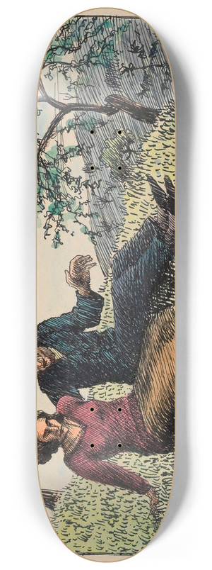 Karl Wiener - Unterredung im Grase 8.25 inch art skate deck