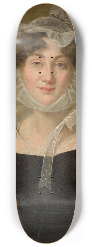 Karol Schweikart - Portrait of a lady in a cap 8.25 inch art skate deck