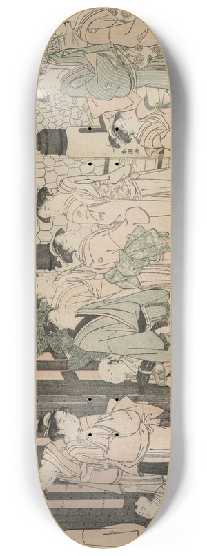 Katsukawa Shunch - A Thousand Autumns, Ten Thousand Years on Tokiwa Bridge 8.25 inch art skate deck