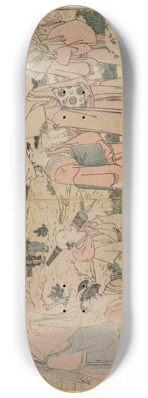 Katsukawa Shunch - Women Viewing Cherry Blossoms at Asukayama 8.25 inch art skate deck