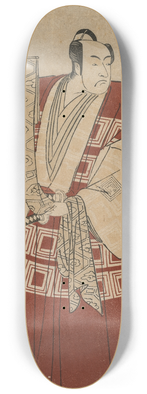 Katsukawa Shun'ei - Ichikawa Monnosuke II as a Lord Holding a Banner 8.25 inch art skate deck