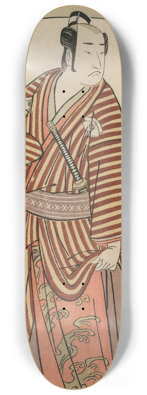 Katsukawa Shunsh - Onoe Matsusuke as a Townsman in a Striped Robe 8.25 inch art skate deck