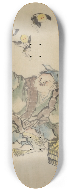 Katsushika Hokusai - A man, sitting on the ground 8.25 inch art skate deck Katsushika Hokusai - A man, sitting on the ground 8.25 inch art skate deck