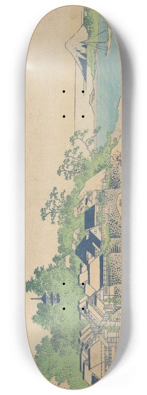Katsushika Hokusai - Enoshima in Sagami Province (Ssh Enoshima) 8.25 inch art skate deck Katsushika Hokusai - Enoshima in Sagami Province (Ssh Enoshima) 8.25 inch art skate deck