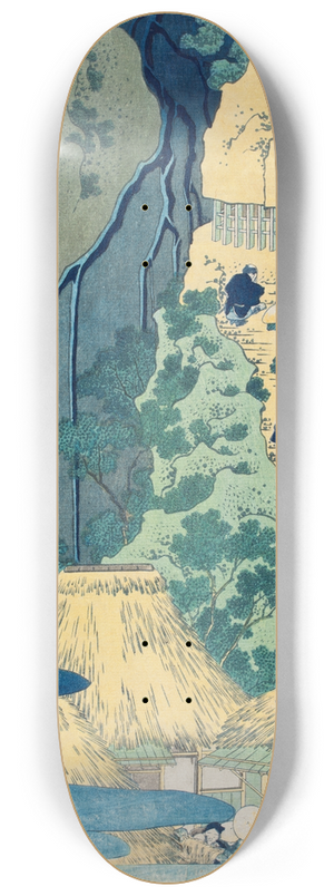 Katsushika Hokusai - Kannon Shrine at Kiyo Falls, Sakanoshita, Tkaid 8.25 inch art skate deck Katsushika Hokusai - Kannon Shrine at Kiyo Falls, Sakanoshita, Tkaid 8.25 inch art skate deck