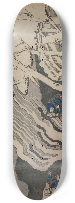 Katsushika Hokusai - Poem by Minamoto no Muneyuki from the series One Hundred Poems by One Hundred Poets Explained by the Nurse 8.25 inch art skate deck