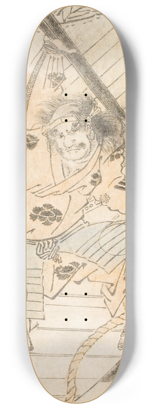 Katsushika Hokusai - Shinozuka Iganokami Sadatsuna Holding a Ships Anchor 8.25 inch art skate deck