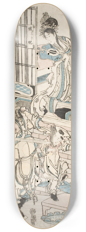 Katsushika Hokusai - The Palace of King Zhou of China 8.25 inch art skate deck