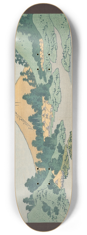 Katsushika Hokusai - Thirty-Six Views of Mt. Fuji:  The Surface of Lake Misaka in Kai Province 8.25 inch art skate deck