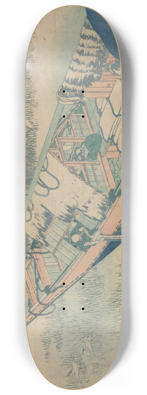 Katsushika Hokusai - Ushibori in Hitachi Province (Jsh Ushibori) 8.25 inch art skate deck Katsushika Hokusai - Ushibori in Hitachi Province (Jsh Ushibori) 8.25 inch art skate deck