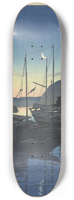 Kawase Hasui - Ochtend in Beppu 8.25 inch art skate deck Kawase Hasui - Ochtend in Beppu 8.25 inch art skate deck