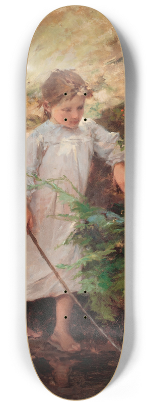 Kazimierz Alchimowicz - Girl in a landscape 8.25 inch art skate deck Kazimierz Alchimowicz - Girl in a landscape 8.25 inch art skate deck