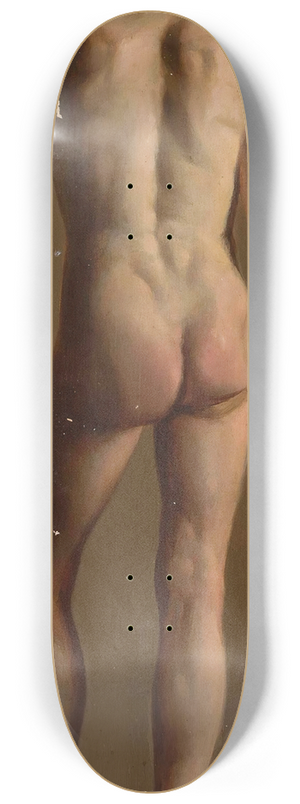 Kazimierz Alchimowicz - Nude of a standing man, back view 8.25 inch art skate deck