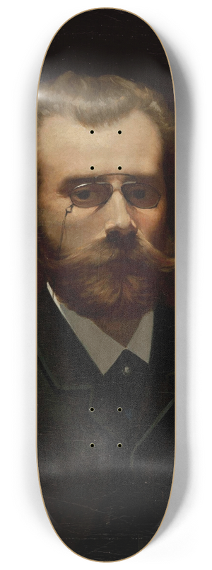 Kazimierz Mirecki - Portrait of Walerz Brochocki, painter 8.25 inch art skate deck