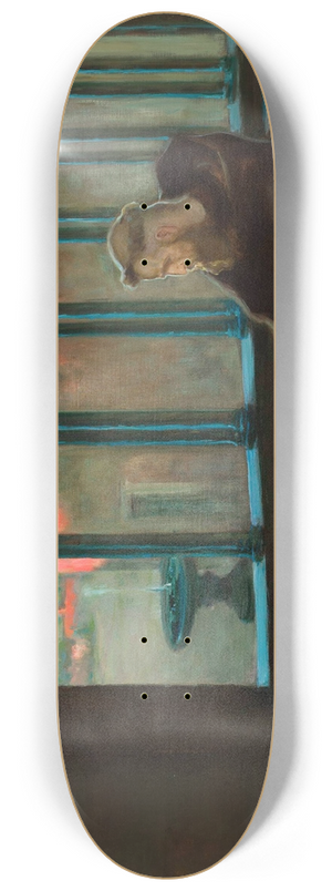 Kazimierz Stabrowski - In monastic silence 8.25 inch art skate deck