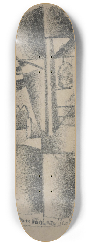 Kazimir Malevich - Portrait of a Builder 8.25 inch art skate deck