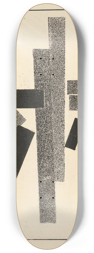 Kazimir Malevich - Three Black and Five Grey Elements 8.25 inch art skate deck