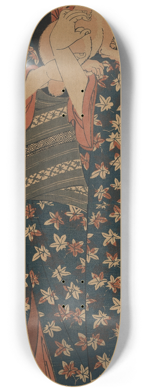 Keisai Eisen - Neko o idaku musume 8.25 inch art skate deck