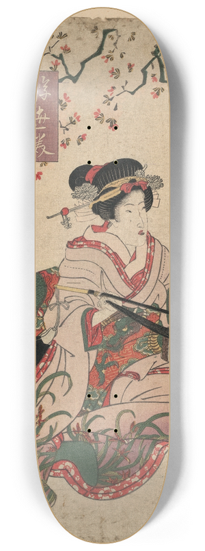 Keisai Eisen - Ukiyo bijin mitate sankyoku 8.25 inch art skate deck