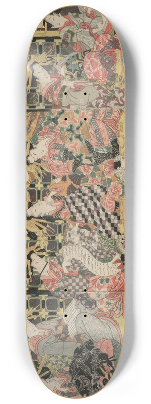 Kikukawa Eizan - A Picture of the Viewing in the Pleasure Quarters 8.25 inch art skate deck