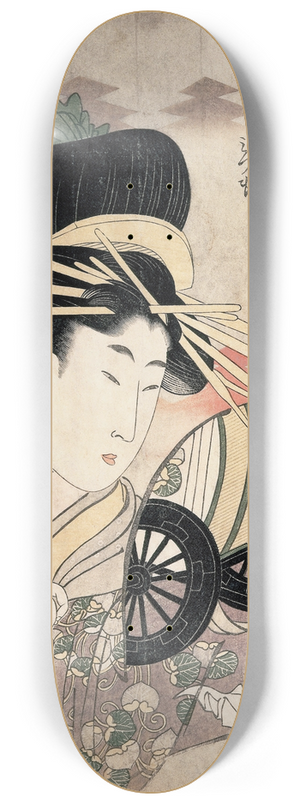 Kitagawa Utamaro - The Courtesan Ichikawa of the Matsuba Establishment 8.25 inch art skate deck