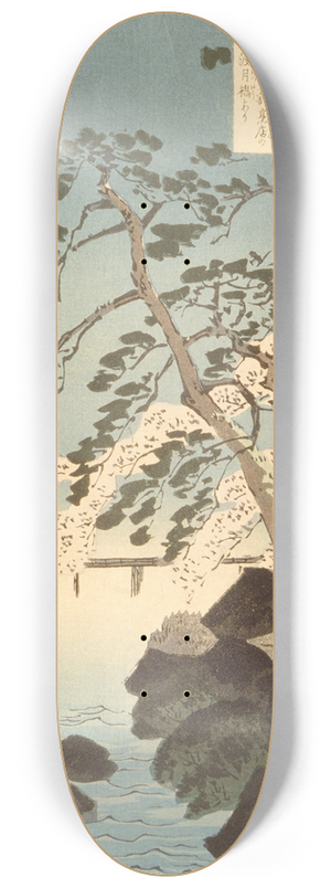Kobayashi Kiyochika - Arashiyama, Kyoto 8.25 inch art skate deck
