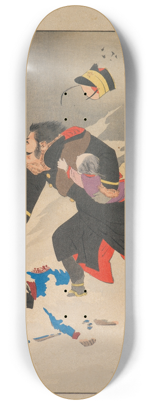 Kobayashi Kiyochika - Captain Higuchi, Company Commander in the Sixth Division, from the Series Mirror of Famous Army and Navy Men 8.25 inch art skate deck