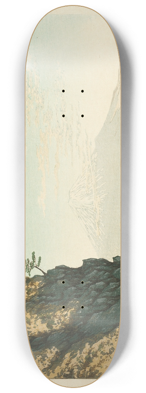 Kobayashi Kiyochika - Mt. Fuji from Satta, Sketched at 9;00 a.m. in Mid-January, 1881 8.25 inch art skate deck