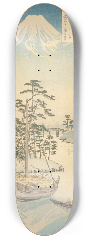 Kobayashi Kiyochika - Tagonoura, near Fuji 8.25 inch art skate deck