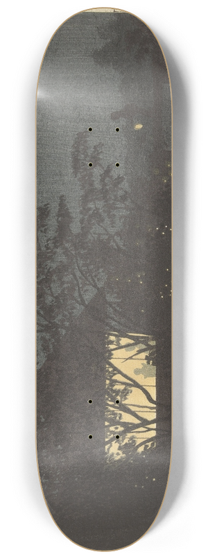 Kobayashi Kiyochika - The Komoro River At Tennoji 8.25 inch art skate deck