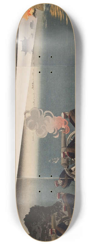Kobayashi Kiyochika - The Use of Electricity during the Attack on Pyeongyang 8.25 inch art skate deck