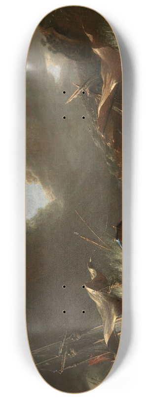 Andries van Eertvelt - Storm at Sea 8.25 inch art skate deck