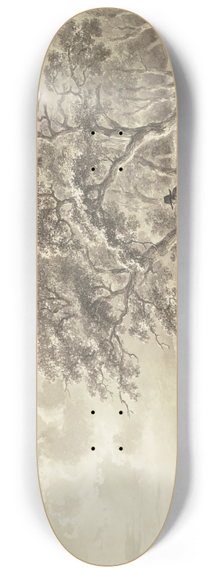 Andries Vermeulen - Am Ausgang eines Waldes fhrt ein Bauer mit einem zweirdigen Wagen durchs Wasser 8.25 inch art skate deck