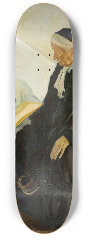 Konrad Krzyanowski - Grandmother with her grandson 8.25 inch art skate deck