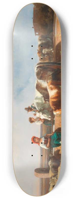 Andrs Mark - At The Watering Place 8.25 inch art skate deck