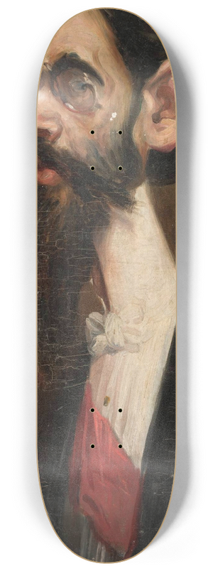 Konstanty Gorski - Caricature of Leopold Wasilkowski, sculptor 8.25 inch art skate deck