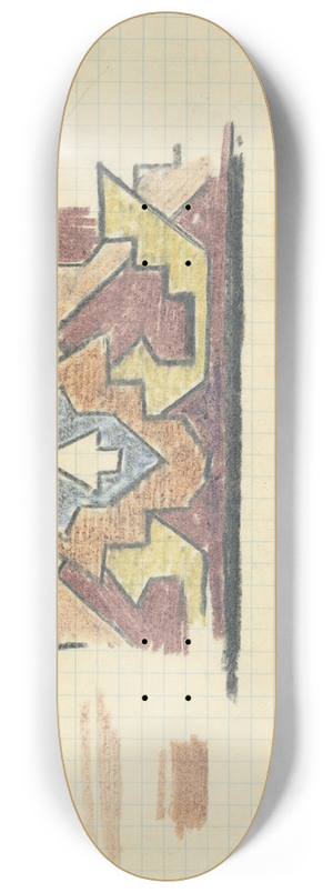 Kontantn Bauer - tdia geometrickho ornamentu 8.25 inch art skate deck